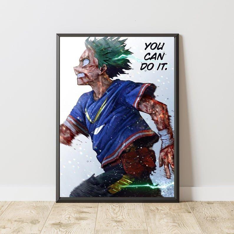 My Hero Academia Poster, Izuku Poster, Anime Poster, Manga Poster, Japanese Manga Wall Art, Japanese Room Decor, Anime Gift
