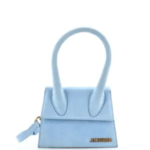 Pre-owned jacquemus Leather, Nubuck Top Handle Bags Le Chiquito Moyen Bag Nubuck by Rebag