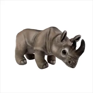Real Planet™ Gray Rhinoceros Realistic Plush Stuffed Animal