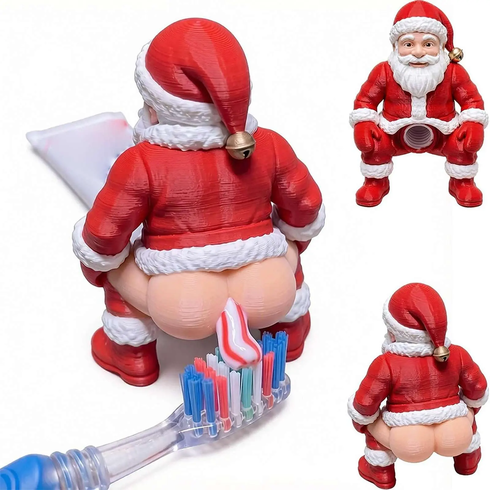 Pooping Santa Toothpaste Topper,Novelty Toothpaste Dispenser Cap,Fun holiday gifts Pooping Santa Toothpaste Topper,Novelty Toothpaste Dispenser Cap,Fun holiday gifts