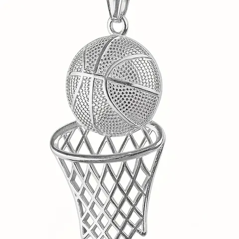 1 Piece Basketball Hoop Pendant Necklace for Men & Women, Fashion Pendants, Fashion Jewelry for Party, Daily Clothing Decor, Trendy All-match & Exquisite Jewelry for Birthday Gift, Accessory Necklace, Necklaces Men