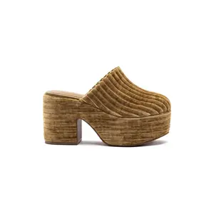 Miso Platform Clog In Latte Velvet