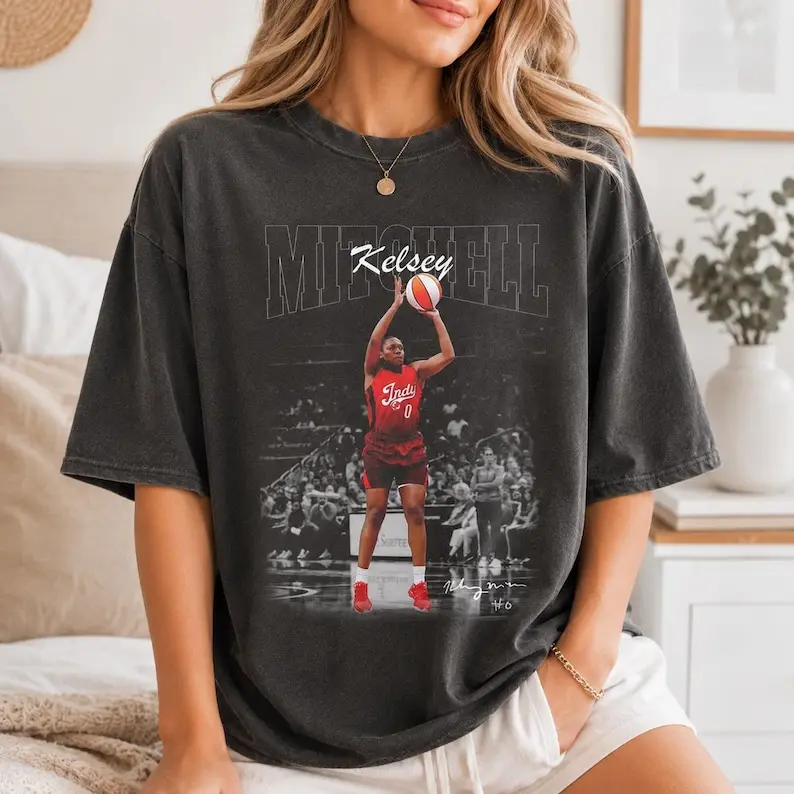 Comfort Colors  Vintage 90s Kelsey Mitchell 0 Shirt, Retro Basketball Graphic Tee, Game Day Fan Gift