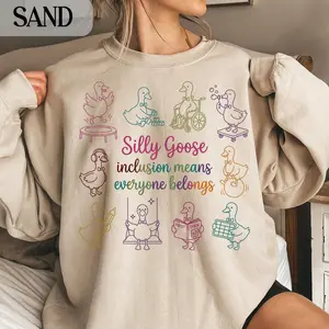 [Sale off up to 65%][Free Ship] Silly Geese Inclusion Sweatshirt_ Autism Awareness Everyone Belongs