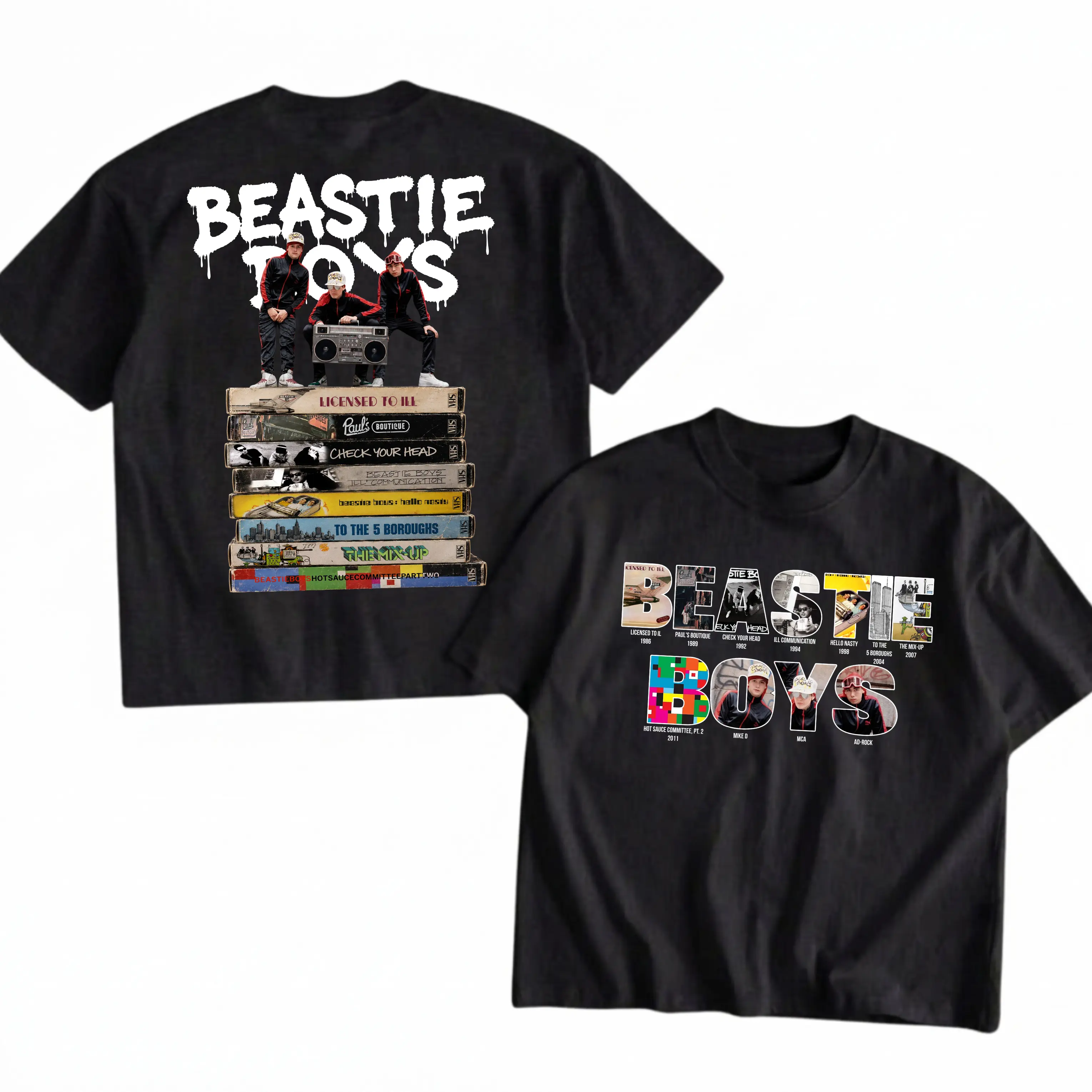 Beastie Boys Full Album T-Shirt, Vintage Vinyl Hip Hop Graphic Tee, 90s CD Rap Shirt, Retro Band Streetwear, Music Lover Gift, MADE IN USA