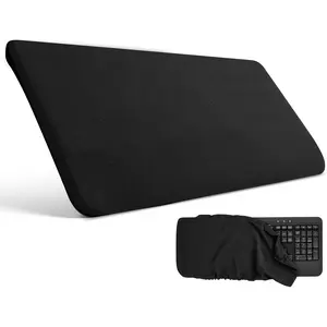 Keyboard Dust Cover, Covers Standard and Full-Size Mechanical Gaming Keyboards, Stretch Fabric Anti-Dust Keyboard Sleeve Fits Keyboards from 17.9" x 6.3" to 20.5" x 8.7", (Black, L)