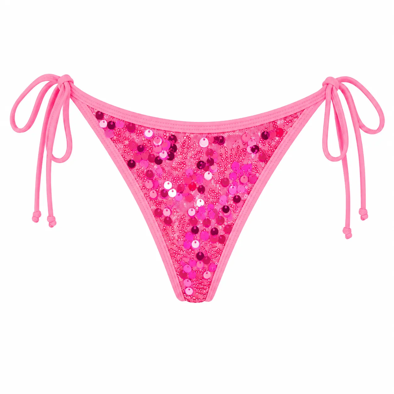 Berry Beachy Beachella Cheeky Scrunch Bottom - Pink Sequin