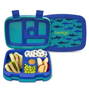 Bentgo Kids Prints Lunch Box 2 Piece Set - Reusable Meal Containers, Bento Lunch Boxes for Kids