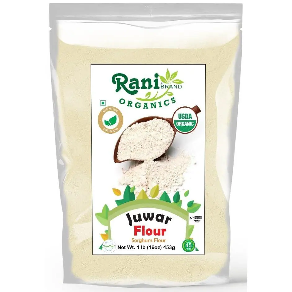 Rani Organic Juwar (Sorghum) Flour 16oz (1lb) 454g ~ All Natural | Vegan | Gluten Friendly | NON-GMO | Indian Origin | USDA Certified Organic