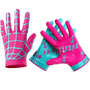 No Fly Zone; Pink Web/ Ultra Grip Football Premium Gloves Sports Gear