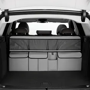 Car trunk storage bag, SUV car rear seat back hanging bag, mesh pocket, car storage box, storage backrest bag, Car Interior Accessory