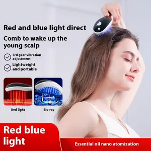 Electric Scalp Massager Comb, USB Rechargeable Light Therapy Device, Hair Growth Essential Oil Injector, Perfect Gift for Holidays