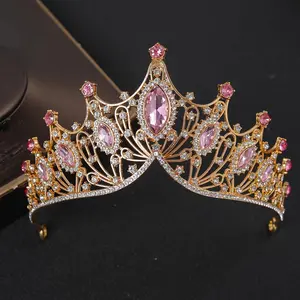 Baroque Vintage Crystal Bridal Tiaras Wedding Hair Accessories Princess Queen Crowns Women Head Jewelry Pageants