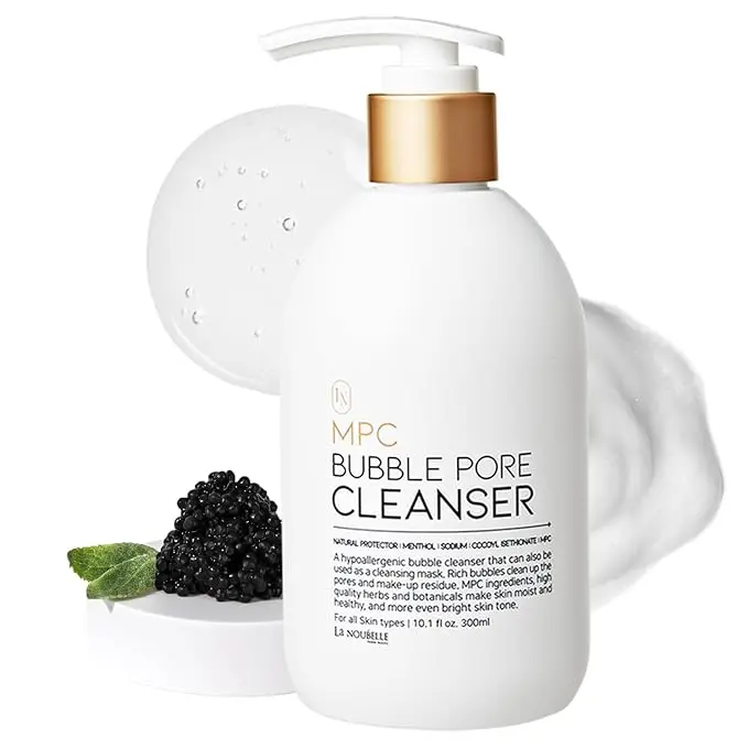 La Noubelle MPC Bubble Pore Cleanser | Gentle K-Beauty Deep Cleansing with Caviar | Hydrates, Nourishes, Pore Cleansing For All Skin Types I 5.07 fl oz, 10 fl oz
