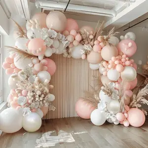 White Balloon Garland Double Stuffed Light  Beige Cream Pastel Balloon Arch Kit  Sand White Balloons for  Shower Birthday Wedding Anniversary Party Decoration