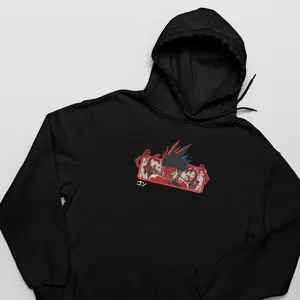 Anime Embroidery Design Available As T Shirt, Sweatshirt, or Hoodie: Great Gift For Anime Lovers.