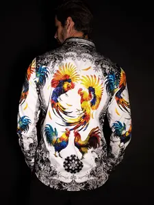 RHINESTONE LONG SLEEVE SHIRT (slim fit)