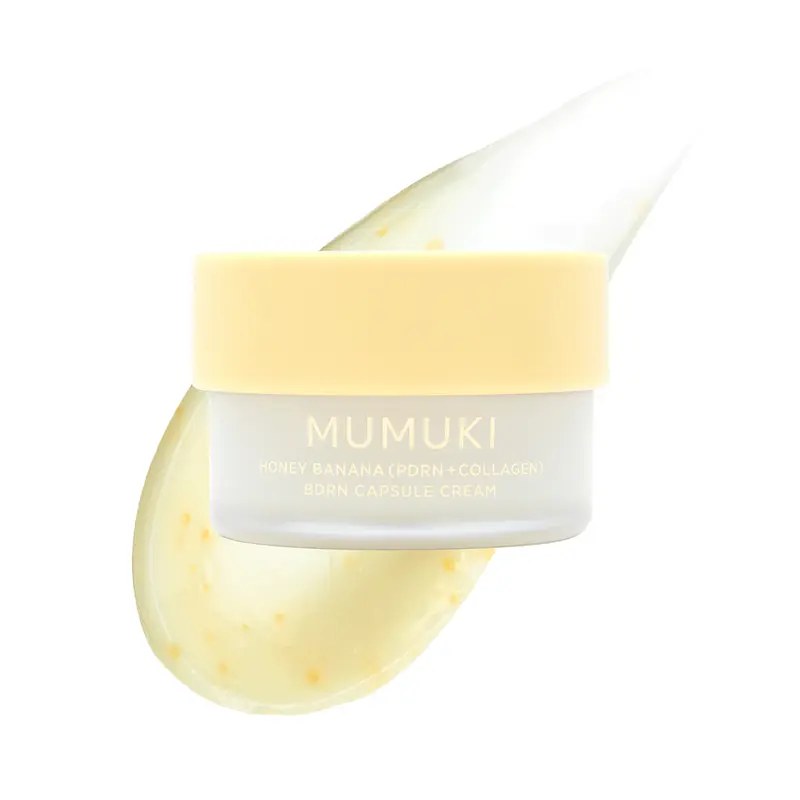 [MUMUKI] Honey Banana BDRN Capsule Cream - 50ml Korean Skincare Firming Moisturizer, Plant PDRN Collagen Ceramide Infused, 20-Layer Hydrating, Fragrance-Free, Anti-Wrinkle, for Adults' Dryness Relief, Skin Repair, Moisture Boost, All Skin Types