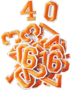 40PCS Iron on Numbers Patches, Embroidered Patches Numbers 0-9 Applique for Clothes, Dress, Hat, Jeans, DIY Accessories