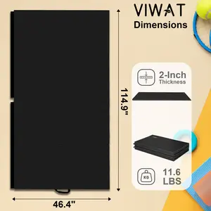 Gymnastics Mat 4'x10'x2" Folding 3-PanelExercise Gym Mat- Multiple Options