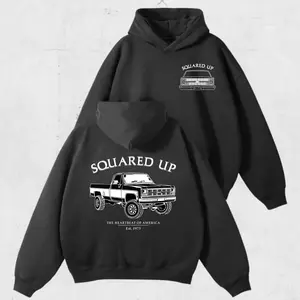 Chevrolet Square Body Truck Hoodie, Sweatshirt, T-Shirt, Vintage 2-Sided Graphic, Classic Truck Gift, Chevy Truck Heartbeat of America EST 1973, Father's Day Gift for Dad Gift for Him for Husband