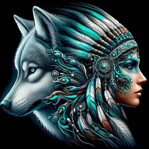 5D DIY Full Drill Round Diamond Painting - Diamond Painting Kit Wolf Head Decor Mosaic Canvas DIY Wall Art, Home Wall Decoration