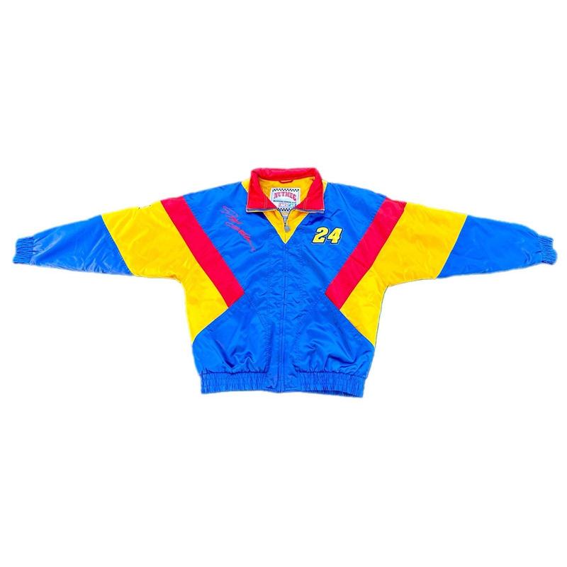 Vintage 90s Nascar Jeff Gordan Nutmeg Racing Jacket Mens Large #24 DuPont