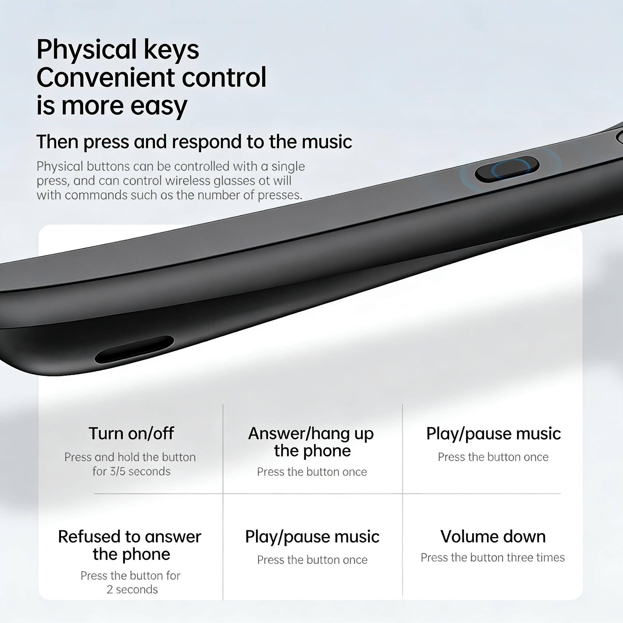 2026 Latest Smart Audio Glasses with Bluetooth, Open-Ear Speakers, Music & Hands-Free Calls, AI Voice Assistant,Translation for 164+ Languages Lightweight Wearable Tech Glasses for Men & Women