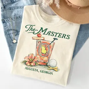Augusta Georgia Masters Golf Azalea Floral T-shirt