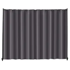 Freestanding Room Divider Privacy Screen With Wheels, Portable Panel Partition For Office And Home, Movable Curtain Divider Stand, Durable Portable Screen For Bedroom, Living Room, Dining Room, Study And Open Plan Spaces