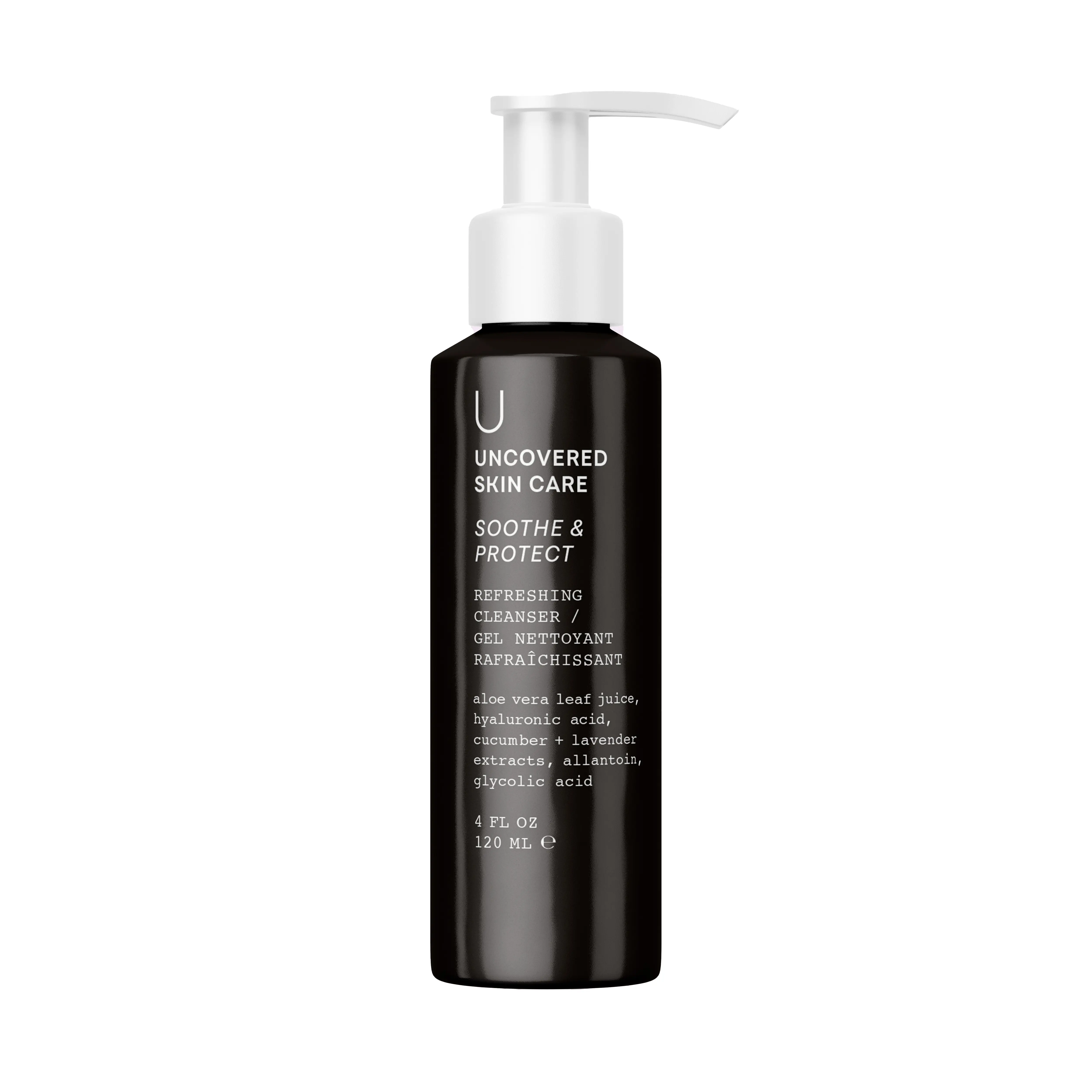 Uncovered Skin Care Refreshing Cleanser, Soothe & Protect, 4 Fl Oz