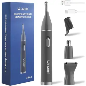 Ear and Nose Hair Trimmer for Men and Wome, Painless 3 in 1 Men's Nose Hair Trimmers, 2025 USB-C Rechargeable Facial & Body Detail Hair Trimmer Clipper with High Speed and Dual-Edge Blades