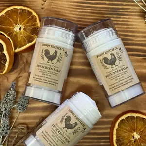 Rowdy Rooster Co. Nourishing Tallow Sunscreen Stick SPF 25-30 - Natural Mineral Sunscreen with Grass-Fed Beef Tallow & Non-Nano Zinc Oxide for Face Lips & Body