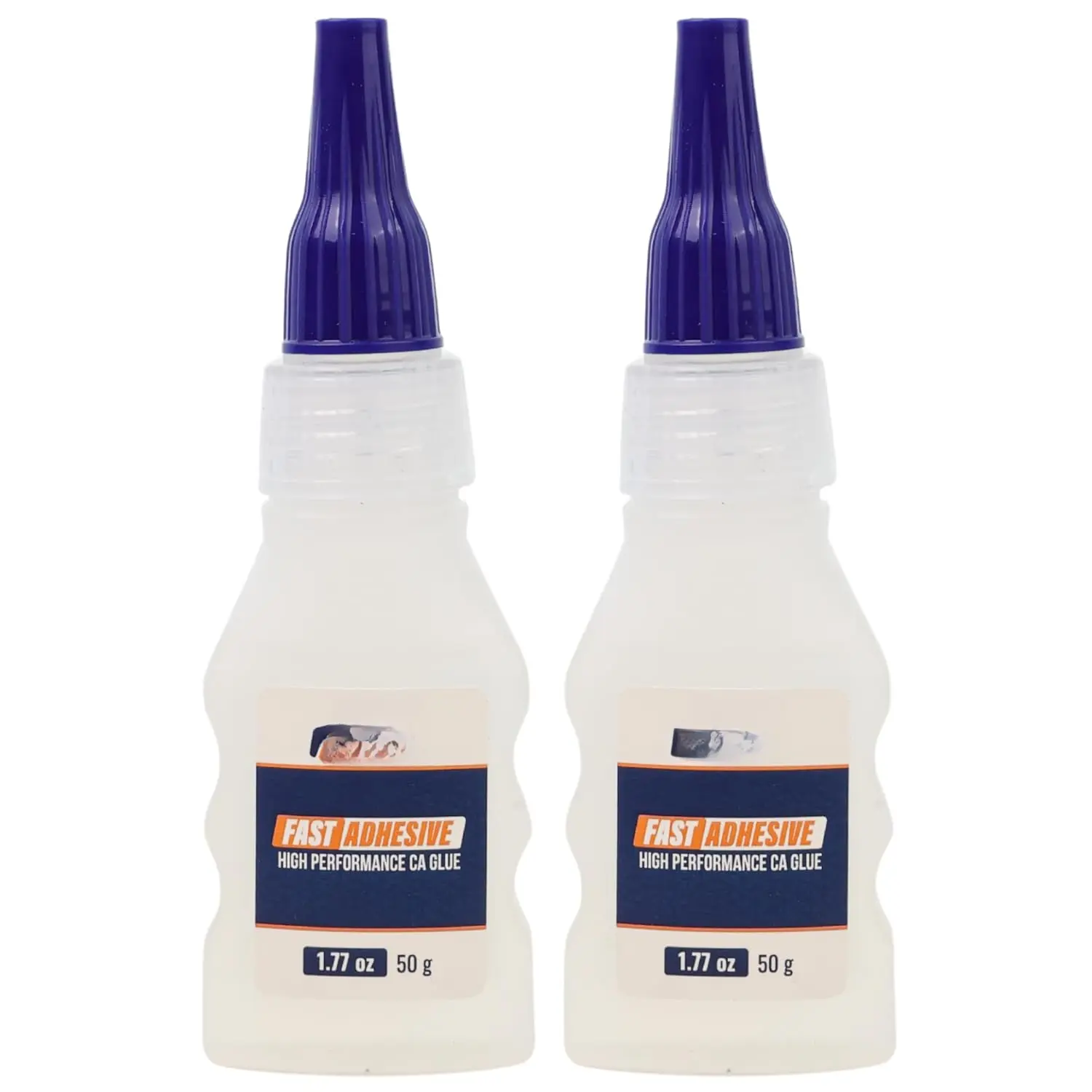 Ca Super Glue (2-Pack, 1.77 Oz) Fast-Curing Cyanoacrylate Hardware Adhesive, Reliable for Wood Repair, Kitchen Cabinetry, Plastic/Rubber, Stone Surfaces, DIY Projects; Note: Glue Only, Surface Must Be Clean, Dry
