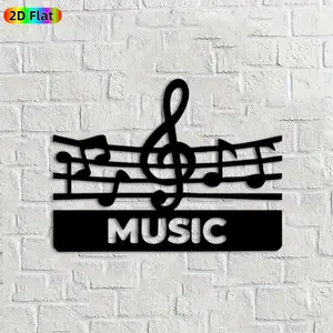 1pc Music Note Metal Wall Art, Vibrant Music Note Statue Mural, Ideal Gift for New Year, Christmas, Music Enthusiasts, Rust-Resistant Metal Wall Decor Wall Sculptures, Aesthetic Wall Decor, Perfect for Living Room Wall & Garden Fence, Unique Home Decor