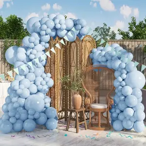 134Pcs Blue Latex Balloon Set Suitable for Birthday Party, Wedding, Valentine's Day Party Decoration