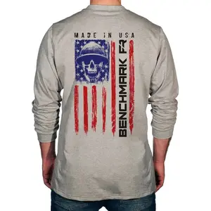 BENCHMARK FR - Skull Flag, Stay Lucky - Flame Resistant Long Sleeve Shirt