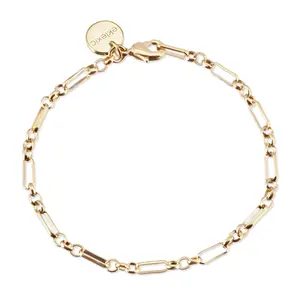 Small Multi Link Chain Bracelet with Adjustable Clasp and Simple Design