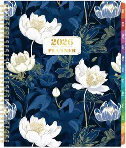 2026 Planner Jan. 2026 - Dec. 2026, 8.5 X 11 Planner 2026 Weekly & Monthly 2026 Calendar 12 Monthly Tabs, Back Pocket No brand