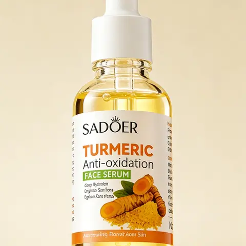 Organic Turmeric Face Serum - Acne Clearing, Pigment Neutralizing, Redness & Scar Remover Serums & Essences, Calming Gentle Antioxidant Care, Hydrate Plump Sensitive Skin, Boost Brightness for Dull Complexions, Acne Clearing Serums & Essences
