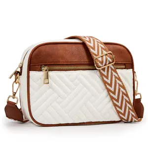 KALIDI Trendy Quilted Crossbody Bag for Women | Lightweight Vegan Leather Shoulder Purse with Adjustable Strap for Travel & Everyday Use