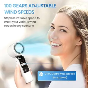 Gear Wind, Battery Operated 3-IN-1 Hand Fan with Turbo Air Flow for Outdoor, Travel & Beach