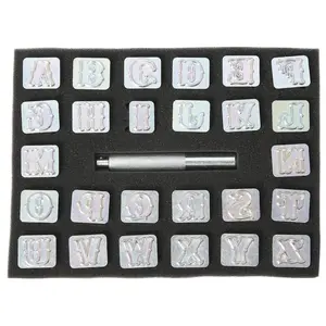 27 Pcs Professional Alphabet Stamp Punch Set 3/4 Inch(19mm) Capital A-Z Letter Stamping Tools for Leathercraft DIY Projects