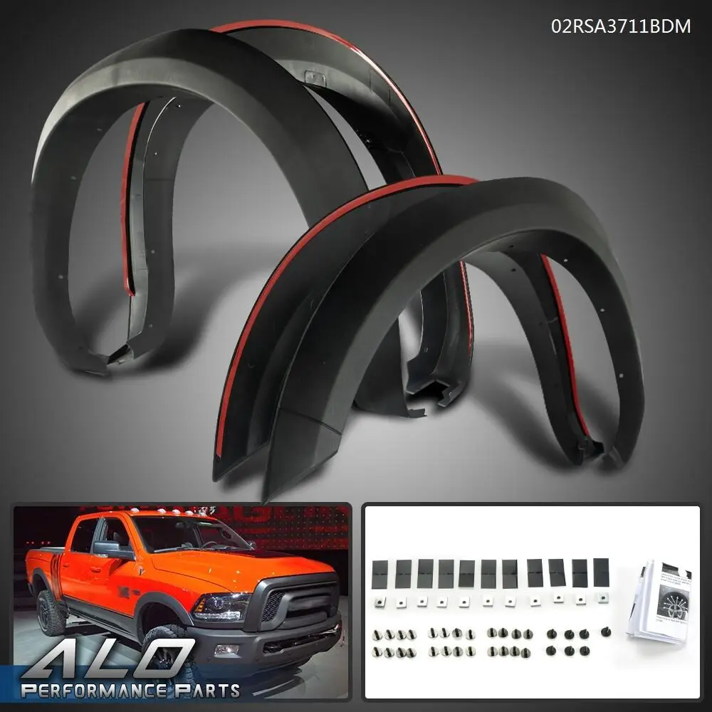 Fender Flares Fit For 2010-2018 Dodge Ram 2500/3500 Wheel Cover Protector 4pcs
