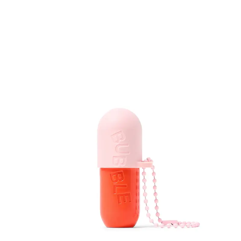 Bubble Skincare Tell All Berry Lip Balm - Lightweight Sunflower Soft Wax Texture, Oil-Rich Glycerin Formula, Smooth Hydrating Glossy Plumping Lips, Chicory Root Extract & Shea Infused, Daily Use Beauty Product with Keychain