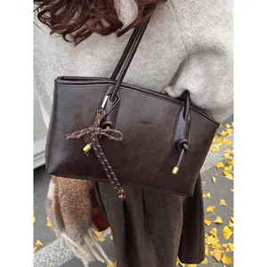 2026 Women's Elegant Solid Color Shoulder Bag, Fashionable Large Capacity Crossbody Bag for Daily Used, Casual Trendy Versatile High-quality Daily Commuting Bag, Daily Commuting Purse