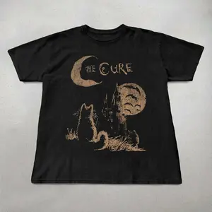 The Cure Cat Tee, 90s Alt Indie Rock, Unisex Tshirt