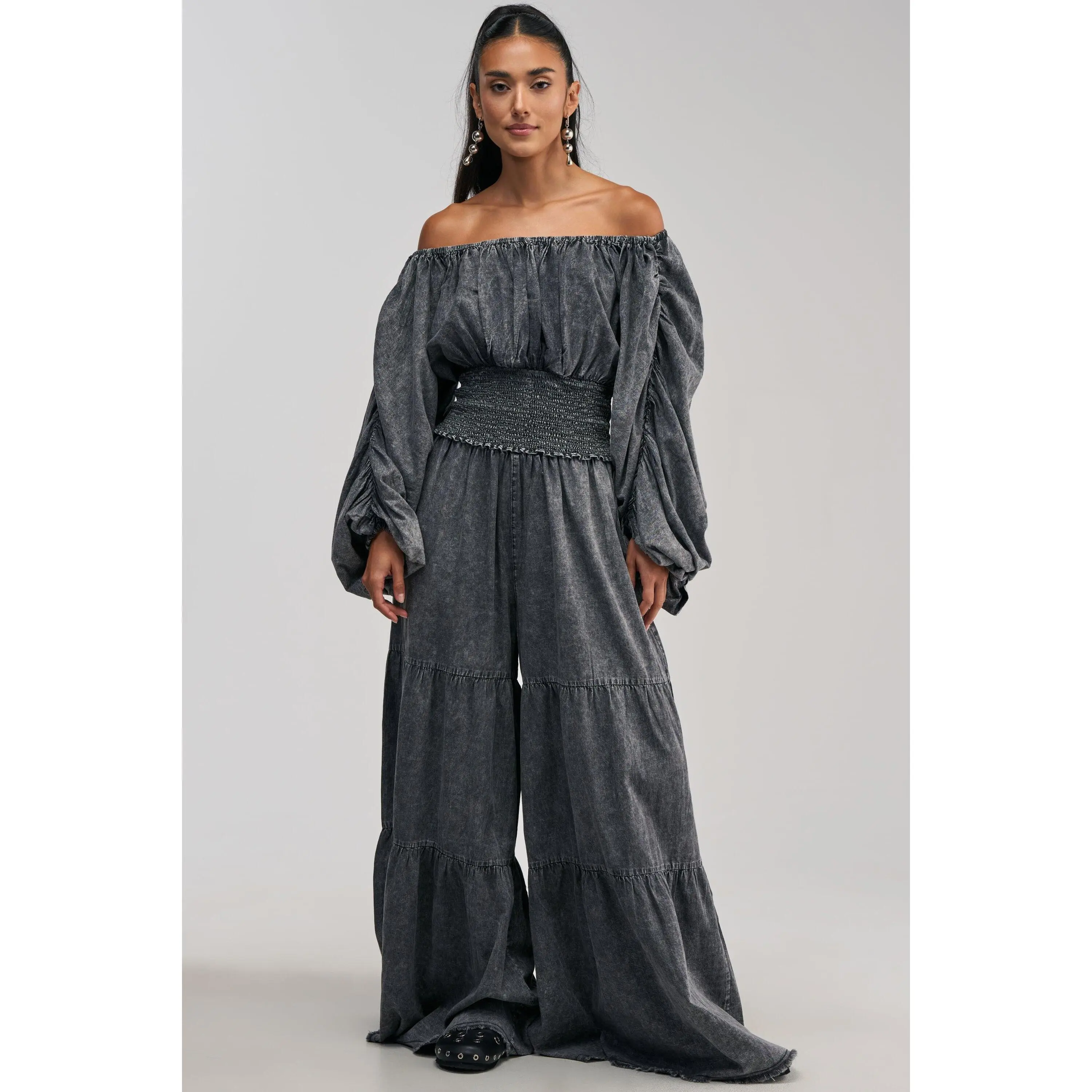 DENIM FOR DAYS PALAZZO PANT IN DARK DENIM