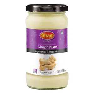Shan Ginger Paste 10.93 oz (310g) - Traditional Taste Enhancing Cooking Paste from Fresh Ground Ginger - Suitable for Vegetarians - Airtight Glass Jar