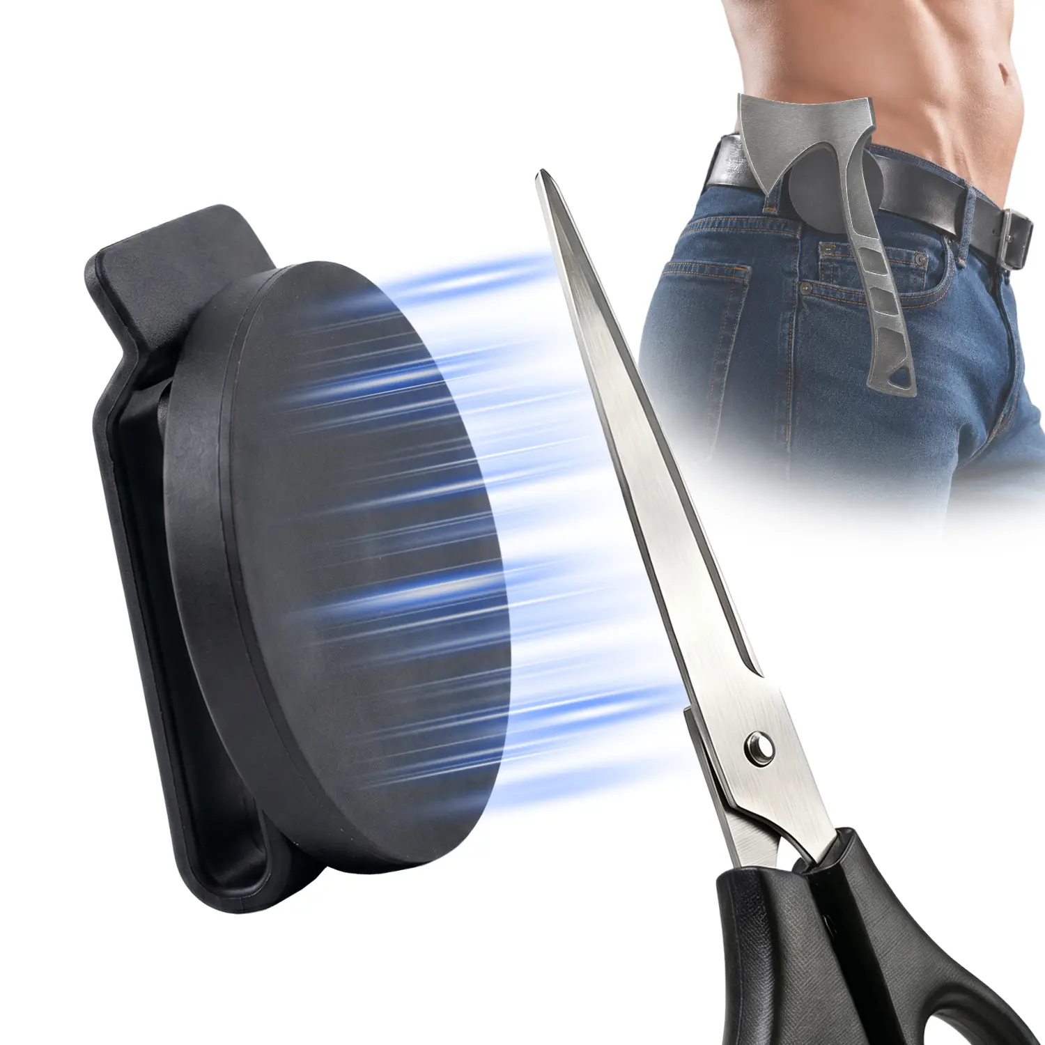 Magnetic Belt Clips, Heavy Duty Magnet Holster Magnetic Tool Holder Belt Accessories Compatible with Hand Tools Nails Screws Wrench Screwdrivers Great for Electricians and DIY Users